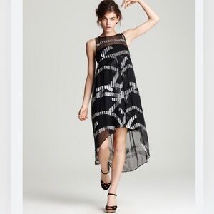 Marc Jacobs Black and Silver Patterned Dress